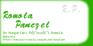 romola panczel business card